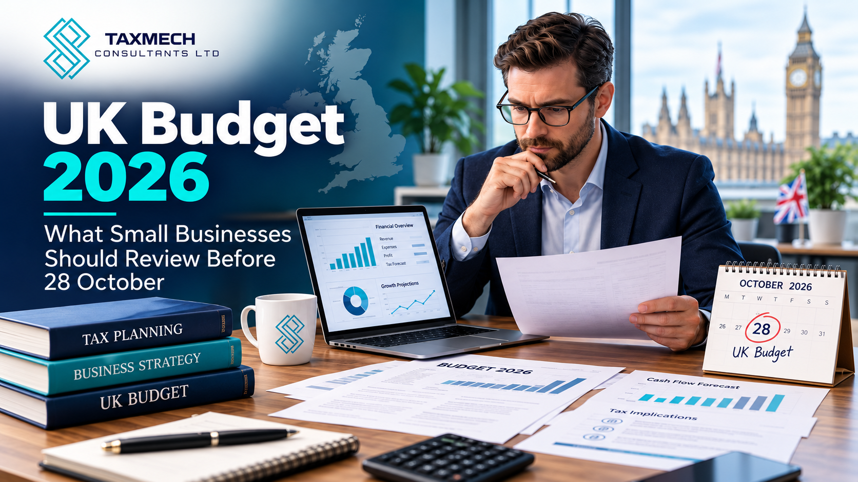 UK small business owner reviewing financial plans ahead of the October 2026 Budget