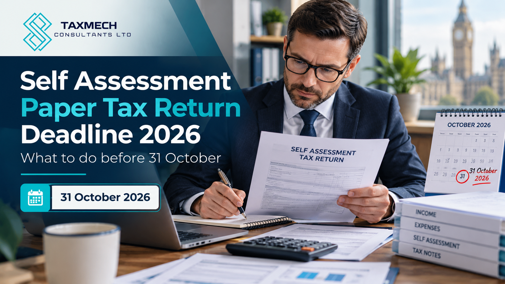 UK taxpayer preparing a paper Self Assessment return before the 31 October 2026 deadline